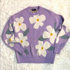 Berkshire Lavender Purple Floral Sweater